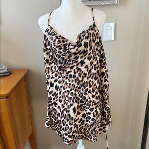 Suzanne Betro Leopard Print Camisole
